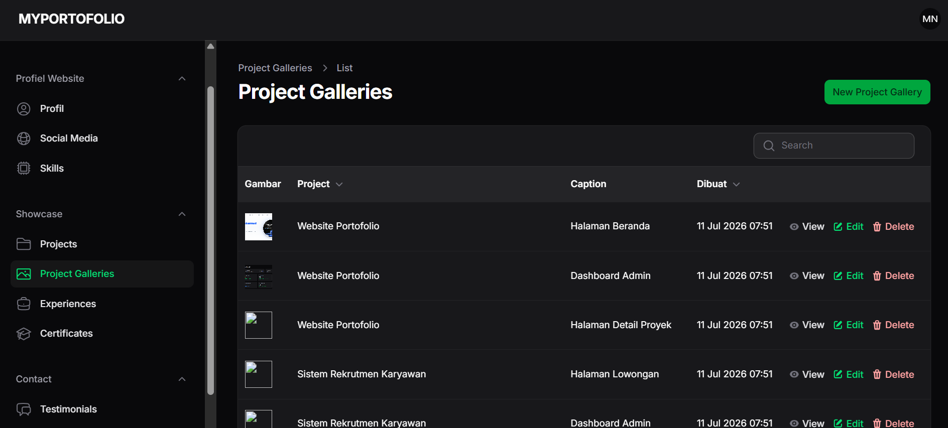 Website Portofolio